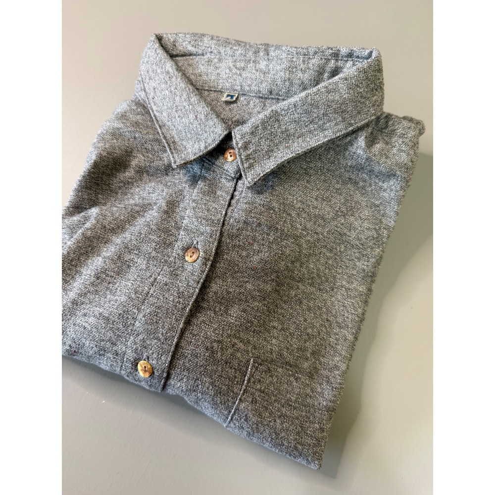 Kuhl Gray Heather Long Sleeve Button Down Shirt Cotton Blend Outdoor Top